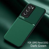 Oppo Reno12 Reno 12 5G dėklas Odos tekstūros Magnetiniai telefono dėklai Ant Opo Appo Reno12 5G 2024 CPH2625 6.7  Automobilinis magnetinis dangtelis For Reno 12 5G GWB žalia