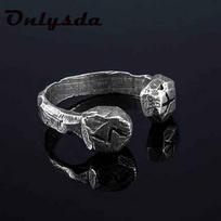 Stainless steel Odin Norse Runes Viking Anel Amulet Rune Couple Dating Rings For Men Women Words Retro Jewelry 6
