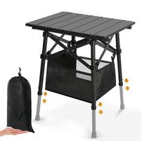 LEESA Outdoor Camping Height Aluminum Easy with Storage High Load and Table 2-Stage Adjustment, Compact, Lightweight, Alloy, Multifunctional, juoda