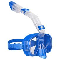 Multifunctional Snorkel Swim Mask That Anti-Fog Anti-Leak Snorkel Mask Set for Free Swim Professional Snorkeling Gear Adults Kid šviesiai mėlyna spalva