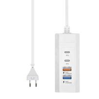 4 prievadų PD greitasis įkroviklis USB kištukas Maitinimo juosta Įkrovimo stotelė Skirstytuvas ES/JAV kištukas TYPE C Telefono įkrovimo kištukas USB elektros lizdas US Plug rožinė