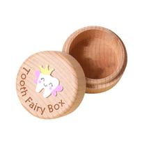 Girls Tooth Box, Cute 3D Teeth Carving Wooden Storage Box For Children's First Tooth Lost, Can Be Placed Under The Pillow As A Birthday Baby Gift One Size