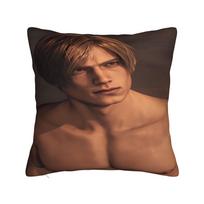 Muscle Leon Kennedy Evil Residents Pillow Cover  Kawaii Pillow Case For Living Room Bed Chair Custom Pillowcases Gift 30cmx30cm