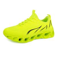 Men's Walking Shoes Easy On/Off Running Shoes Foam Lightweight Work Sports Flame Shoes 36 žalia