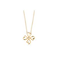 Tiffany & Co. Paloma Picasso Loving Heart Clover Design 18K Gold Diamond Necklace Women necklace 60021539 F,Gold
