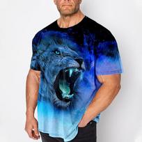 Men's Plus Size T shirt Tee Big and Tall Graphic Crew Neck Print Short Sleeve Spring & Summer Vintage Fashion Streetwear Basic Casual Sports Tops XL