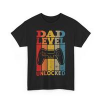 Dad Shirt, Dad Level Unlocked Video Games Controller Father's Day T shirt XL
