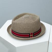 Vintažinė britiška Trilby šiaudinė skrybėlė vyriška vasarinė kvėpuojanti Jazz Fedora paplūdimio apsauga nuo saulės Panama Kubietiška kelioninė skrybėlė su plunksna Chapeau M 56-58 gray