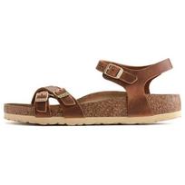 Birkenstock zomšiniai patogūs minkšto padėklo paprasti metalinio sagties paplūdimio sandalai Moteriški sandalai Rudi 1021489 38
