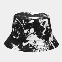 Grafiti dvipusė kibiro kepurė - Dvipusė unisex skrybėlė nuo saulės, universali lauke ir hip-hop stiliaus, vyrams ir moterims juoda