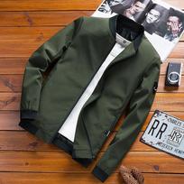 Vyriškos bomber striukės Vyriški viršutiniai drabužiai Slim Fit Aviatoriaus paltai Mada Vyriški gatvės drabužiai Hip Hop Beisbolo uniformos striukės Drabužiai M žalia