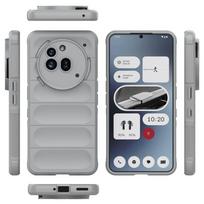 For Nothing Phone 3A Pro Case ELVEV Shockproof Silicone TPU Full Protection Phone Back Cover Nothing Phone (3a) Pro šviesiai pilka spalva