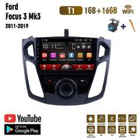 9 colių Android automobilio stereofoninis radijas, skirtas Ford Focus 3 Mk3 2011-2019 automobilių multimedijos grotuvas GPS navigacija WIFI 1+16GB gray