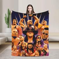 Wrestling Entertainment WWE Warm Soft Blanket  Kids Plush Throw Blanket Graphic Home Decor Flannel Bedspread Sofa Bed Cover 30x40in