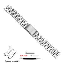 20mm 22mm Stainless Steel Solid Strap Detachable Modifiable Bracelet for Mido Citizen IWC Seiko Flat and Curved End Watchband 20mm-width