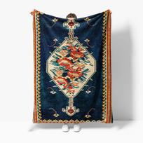 Turkish Vintage Kilim Rug Soft Plush Wool Area Rug Bohemian Home Decor Accent Blanket 75x90cm