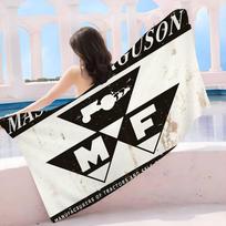 M-Massey F-Ferguson Microfiber Beach Towel Absorbent Quick dry Soft Yoga Swimming Resort Mountain Climbing Towel W30*H60(CM)