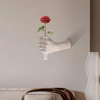 Modern Geometric Resin Wall Vase Wall Mounted Vase Handmade Decorative Flowers For Room Decoration Vas Art Flower Decoration