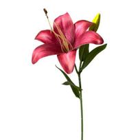 Faux Lily Flowers Bulk Realistic Artificial Tiger Lily Long-lasting Fake Lily Stem for Floral Arrangement Wedding Party Home Decor raudona