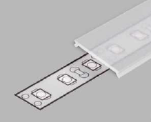 LED juostos profilio dangtelis C3 CLICK Skaidrus 2m