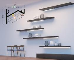 LED juostos profilio dangtelis A6 SLIDE Matinis 2m