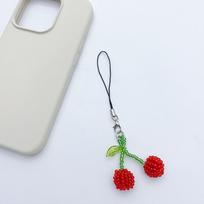 Short Y2K Mobile Phone Charms Anti Lost Cherry Phone Lanyard  Female Lady Girl Style A