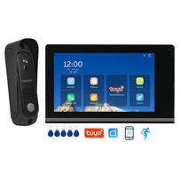 1080P IP Video Intercom TUYA Smart WIFI Doorbell Video Camera Night Vision Motion Detection Kit Cat 5/RVV4/ POE Connection (as the picture,WiFi / RJ45&Two-Way Intercom)