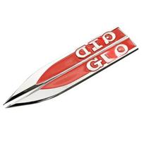 2 vnt. 3D metaliniai automobilio sparno lipdukai su logotipu GTD 4 5 6 7 MK4 MK5 MK6 MK7 GTD emblemos priedai raudona