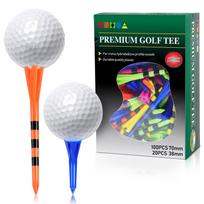 Golfo 83 mm mažos varžos plastikinis kamuoliuko smeigtukas - pritaikomas dydis Golf oranžinė/balta