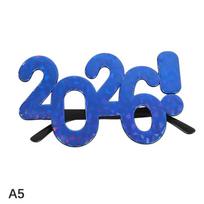 2026 Skaičių Akiniai Laimingų Naujųjų Metų Akiniai Deimantais Žvilgantys Akiniai nuo Saulės Cosplay Rekvizitas Kalėdų Vakarėlio Dekoracija Juokingi Akiniai mėlyna