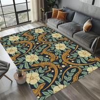 William Morris Strawberry Bathroom Rug Retro Style Carpet for Living Room Kitchen Bedroom Hotel Decor Non-Slip Floor Mat Doormat 40X60CM