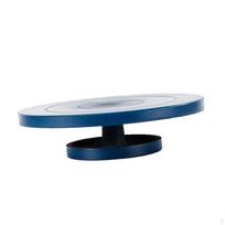 15cm Keramikos juostavimo ratas Skulptūros Metalinė statybos priemonė Besisukantis stalas Pasukama platforma blue