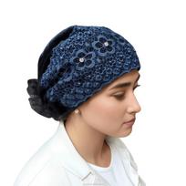 Muslim Cancer Chemo Hat Bonnet Soft Islamic Turban Cap Hair Loss Head Wrap Rhinestone Beanie Bows Character Lace Breathable Free size juoda