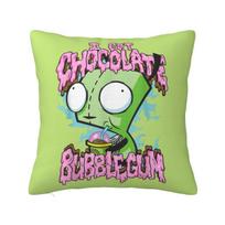 Invaders Zims Gir Cartoon Pillowcase Polyester Cushion Cover Decorations Throw Pillow Case Cover Home Drop Shipping 18' Peach skin 18*18(CM)-1Pcs