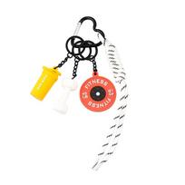 Heart Buckle Simulation Dumbbells Keyring Kettle Bells Fitness Series Pendant  Fitness Prople Style 14