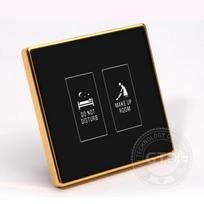 Luxury Gold Frame Tempered Glass Touch Doorbell System, With Nice Led Back-light Wired