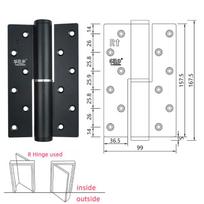 Modern 45 KG Heavy-Duty H-Shape Soft Close Auto-Closed Aluminum Matte Window Door Hinge Holder New Style Hydraulic Spring Door juoda