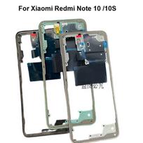 6.43  New For Xiaomi Redmi Note 10 10S Middle Frame Front Bezel Back Housing Mid Plate 4G Replacement Note 10S Black