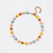 1Pcs Stainless Steel For Women Bohemia Colorful Enamel Daisy Star Butterfly Flower Minimalist Bracelets Necklace Jewelry Gift 15cm žvaigždė