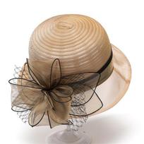 Organza Flower Sun Hats Ladies Wedding Party Floppy Summer Hats Church Hat For Women Antiuv Travel Beach Hat