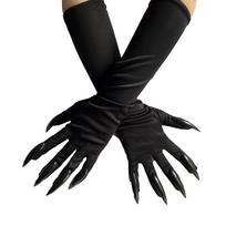 40cm Spandex Halloween Cosplay Compulsion Fashionable Personality Stretch Ghost Claw Long Nail Gloves Stage Performance Solid Hollowen Cosplay juoda