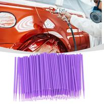 100pcs Paint Brushes Paint Touch-up Dentistry Pen Car Applicator Stick Once-only Use Automobile Pen Cleaning Stick Paint Brushes violetinė