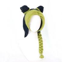 Jolyne Cujoh Kujo Cosplay Stone Ocean Cosplay Jojo Bizarre Adventure Cosplay Heat Resistant Synthetic Anime Wigs + Wig Cap One Size
