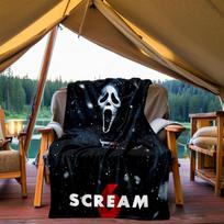 1 vnt. ScreamHorror Lauko pledas, lengvas flanelinis, minkštas ir šiltas, visų sezonų naudojimui ant sofos, lauke, stovyklavimui, svetainėje, biure, kėdės 80x120cm