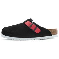 Birkenstock Boston Soft Comfortable Thick Sole Buckle Detail Non-Slip Closed-Toe Slippers Unisex slippers Black Red 1025939 40
