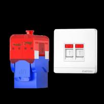 AMPCOM Cat6 Dual Port Gigabit Network Module with Panel