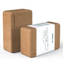 Trideer Cork Yoga 2 Pack Natural Cork Yoga High Density Yoga Perfect for and Stretching Blocks, Blocks, Non-Slip Surface, Eco-Friendly Accessory, ruda
