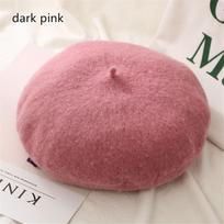 Solid Color Winter Warm Baggy Wool Beret Cap Felt Berets Autumn Beret Hat Flat Cap Hat geltona