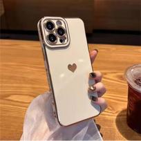 Dėklas, skirtas Samsung Galaxy A53 5G Cover Luxury Plating Love Heart Frame Silikoniniai telefono dėklai, skirti Samsung A53 A 53 galaxyA53 5G smūgiams atsparus minkštas TPU dėklas Samsung Galaxy A53 5G balta