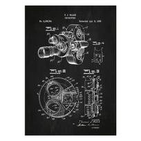 Vintage Camera Globe Picture Decoration Mural Retro Poster Canvas Painting and Living Room Wall Art Prints for Modern Home Decor No Frame 21*30cm No Frame